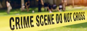 Crime scene do not cross ribbon